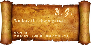 Markovitz Georgina névjegykártya